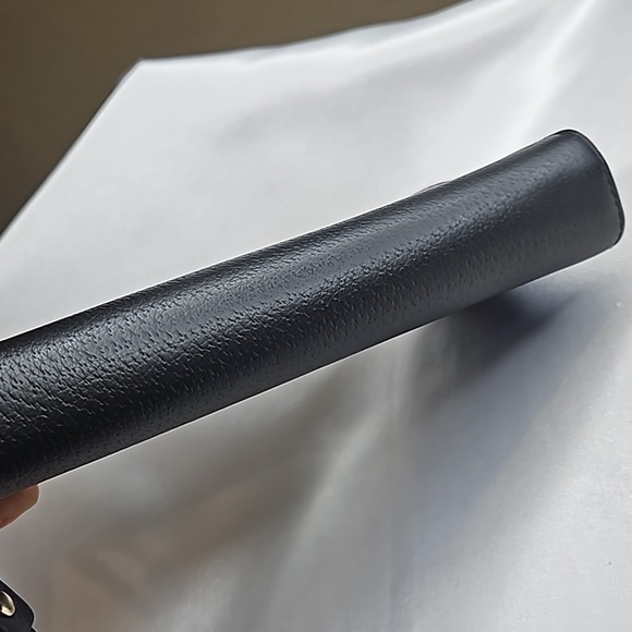 kate spade Grove Street Anita Black Leather Gold Hardware Wallet Clutch Wristlet - Picture 7 of 10